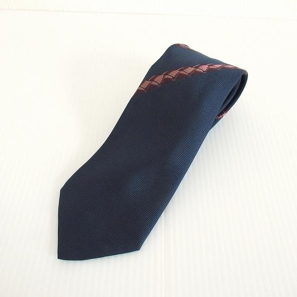 anzt ドミニクフランス DominiqueFrance ネクタイ 濃紺 クラウン 刺繍  