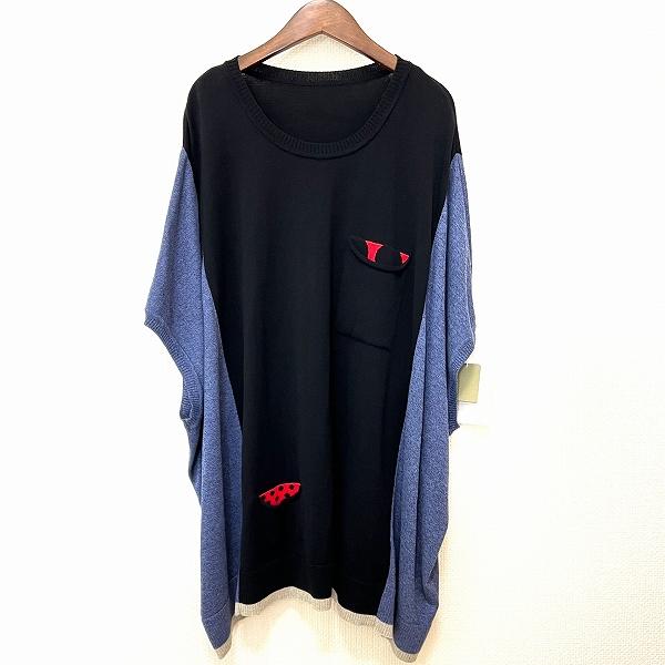 snc ジウセンソユニコ 慈雨 Sensounico ニット・セーター 40 黒 青