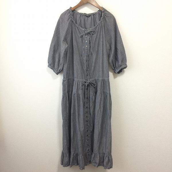 snc ピンクハウス PINKHOUSE ワンピース グレー デニム風 ロング