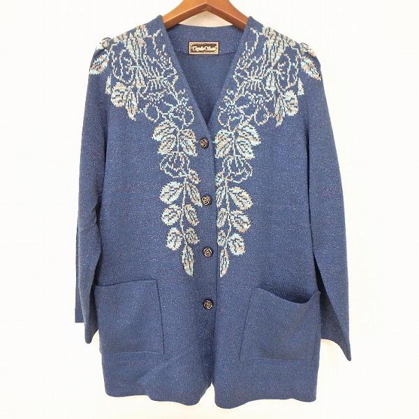 b.eautiful　デジタルカモ　punkandyo 斉藤都世子 #wnc サイトウトヨコ カーディガン 青系 ニット ラメ