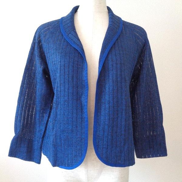 斉藤都世子 #anc サイトウトヨコ カーディガン 青 ニット ラメ  