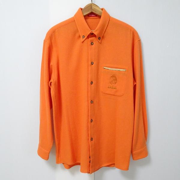 wxc バジエ スポーツ VAGIE SPORT 長袖シャツ 48 オレンジ ボタン