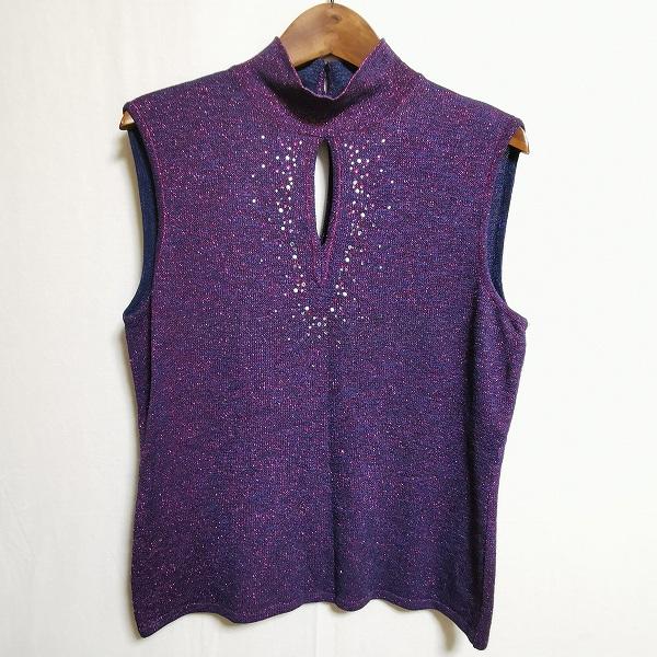 snc エスカーダ ESCADA カットソー ニット ノースリーブ ラメ ライン 