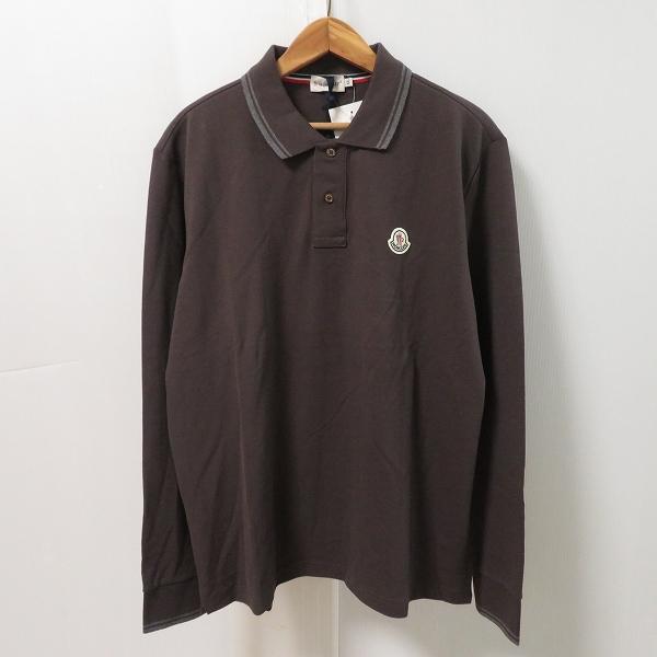 MONCLER（モンクレール） #anc ポロシャツ XL 焦げ茶 長袖 ワッペン