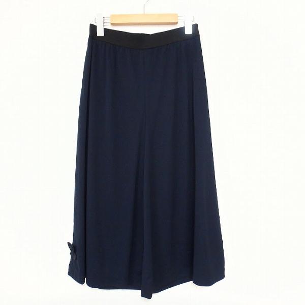 #anc ギャラリービスコンティ GALLERYVISCONTI パンツ 2 紺 リボン ワイド レディース [899763]