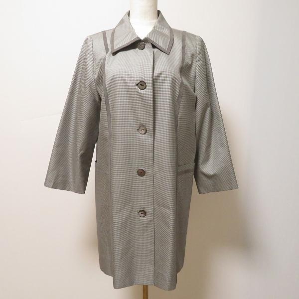 Leilian #anc レリアン コート ステンカラーコート 9 黒 白系 Leilian #anc レリアン コート ステンカラーコート 9 黒 白系