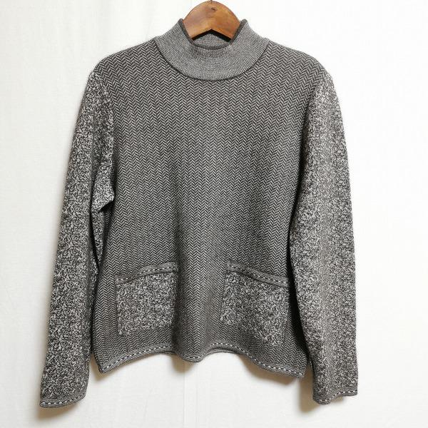 Leilian #wnc レリアン ニット・セーター 長袖 ヘリンボーン柄 9  