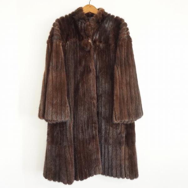 wnc サンマルコファー SAN-MARCO FUR 毛皮コート 茶 ミンク ロング