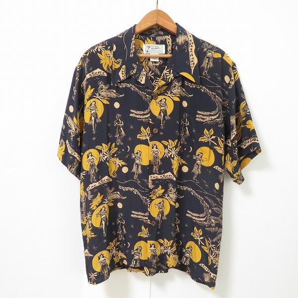 snc アヴァンティ AVANTI 半袖シャツ アロハシャツ M 濃紺 黄色系  