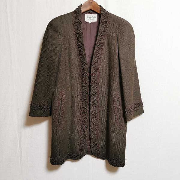 JUN ASHIDA（ジュン アシダ） #wnc コート 刺繍 7 茶系 レディース 