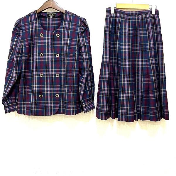 Leilian（レリアン） #asc セットアップ 9 青系 マルチ スカートスーツ