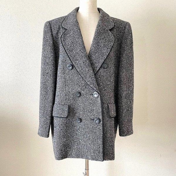 Leilian #wnc レリアン ジャケット 13 黒系 ツイード ダブル