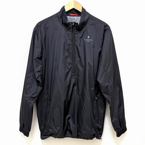 ☆【ランバン】ブランド品　良品美品　大人カジュアル　コート　ジャケット　パーカー anc ランバン LANVIN ジャケット 42 黒 プルオーバー マウンテン