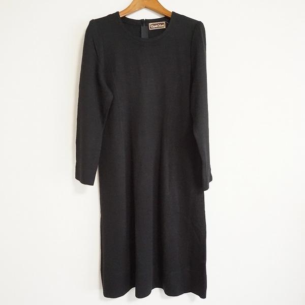 斉藤都世子 #wnc サイトウトヨコ ワンピース 黒 ニット 無地 長袖