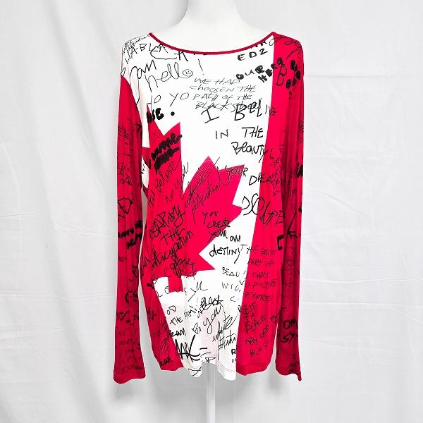 anc ディースクエアード DSQUARED2 Tシャツ S 赤 白 黒 カナダ