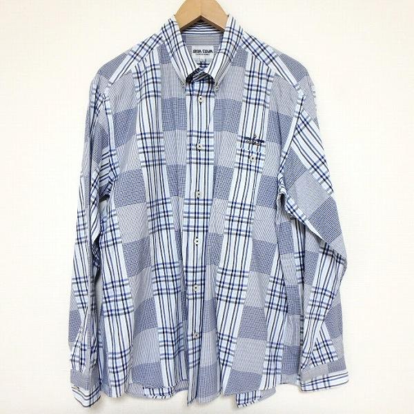 シナコバ　チェック柄 長袖シャツ シナコバ 長袖シャツ チェック ブルー美品❣️ 公式】シナコバ
