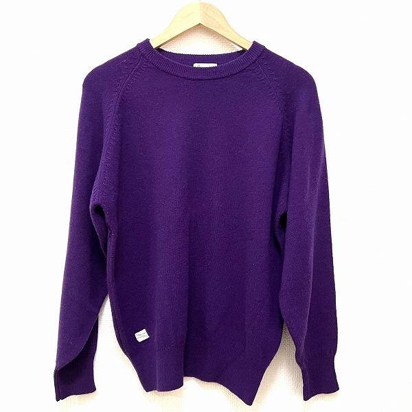 極美品.4万円】PAPAS パパスプラス ウールニットセーター(ウール100％) 美品 PAPAS パパス ウールニット クルーネック ロゴ ウール100% - メルカリ