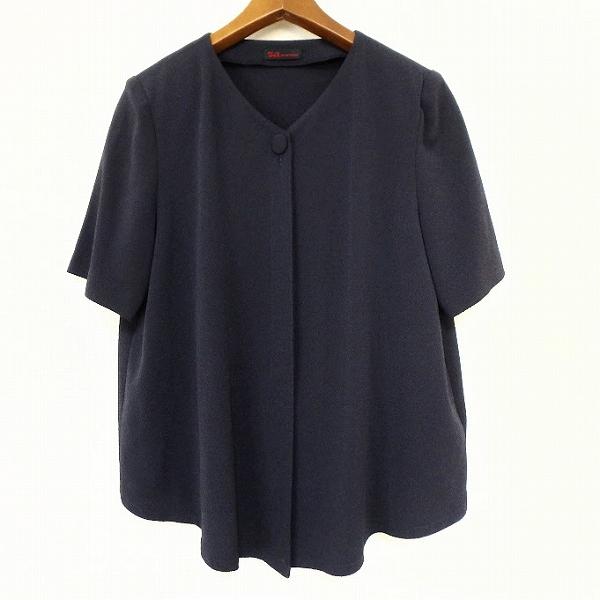 #snc 詩仙堂 ヒトシタムラ カットソー 紺 ちりめん 半袖 レディース [912567]