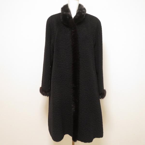 wxc チュマンドール CHUMANDOR コート M 黒系 こげ茶 アルパカ混 