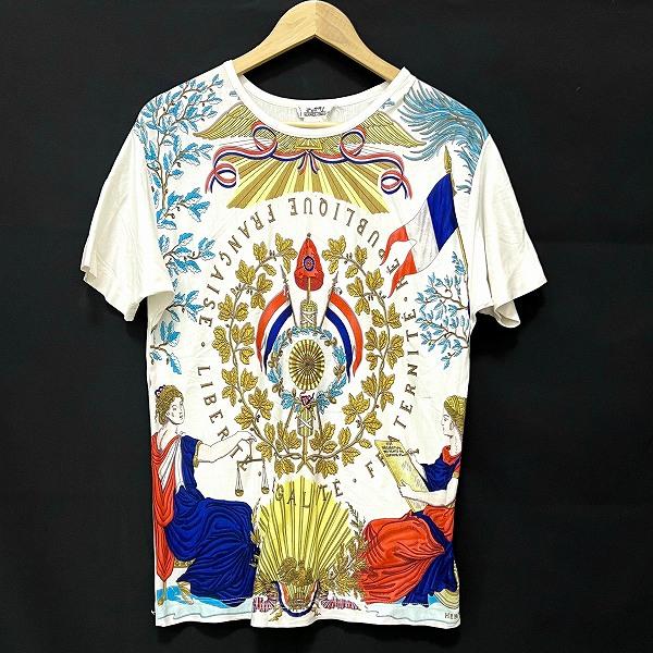 カ*メ様 エルメス Tシャツ HERMES #spc エルメス Tシャツ XS 白系 マルチ ヴィンテージ 総