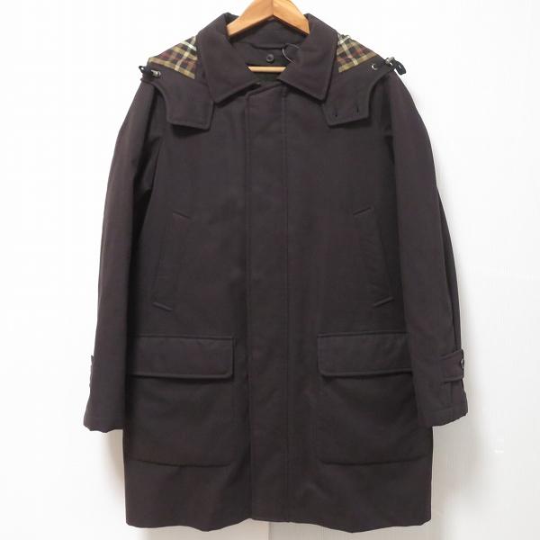 wnc ダックス DAKS コート 黒系 チェック ジップアップ ダウンライナー