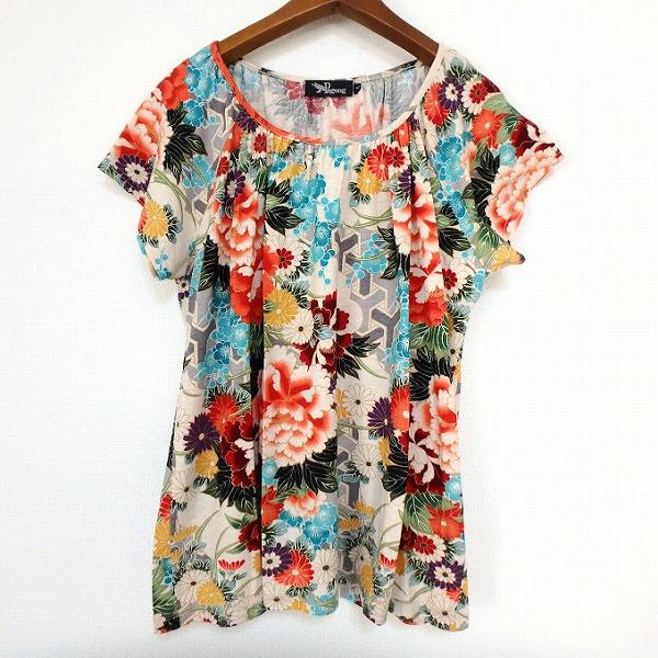 snc パゴン Pagong Tシャツ カットソー LL アイボリー マルチ