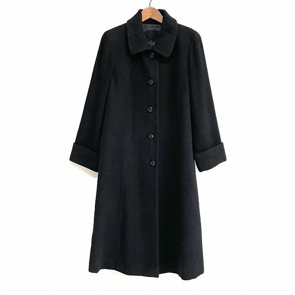 b2 美品 Roosa/インポートロッサ ロング コート 黒/44 wnc インポートロッサ import Rossa コート 44 黒 刺繍 ロング