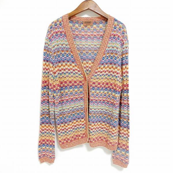 ジャガード / ミッソーニ MISSONI ニットカーディガン ニット マルチカラー オレンジタグ カーディガン ミッソーニ MISSONI マルチ トップス