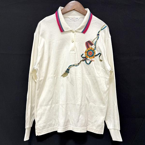 #anc レオナールスポーツ LEONARD SPORT ポロシャツ L 白系 マルチ 長袖 総柄 レディース [922925] LEONARD SPORT #anc レオナールスポーツ ポロシャツ L 白系 長袖