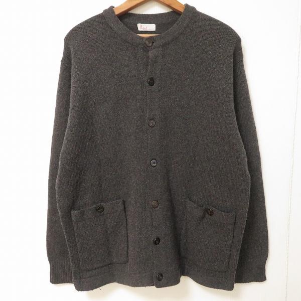 PAPAS（パパス） #wnc カーディガン ニット M グレー 丸首 ロゴボタン