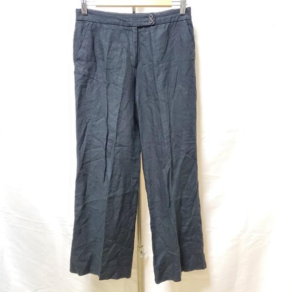 snc エトロ ETRO パンツ 42 黒 麻 イタリア製 レディース [924939  