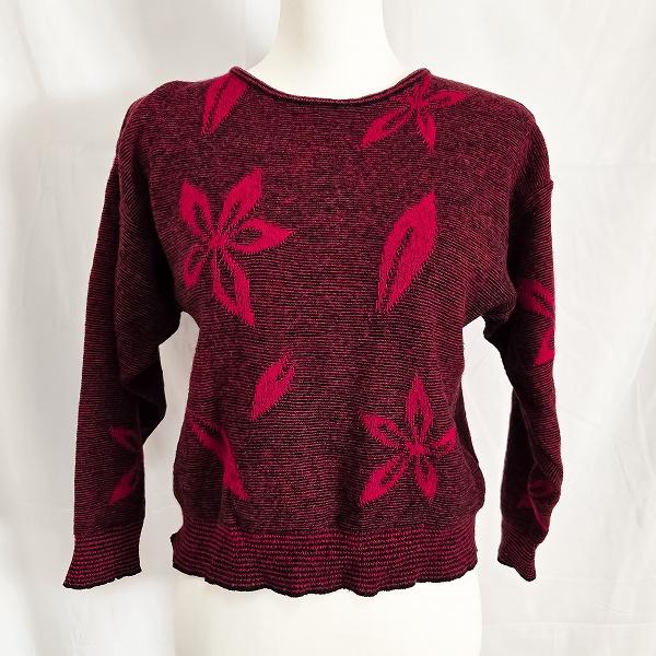 wnc モリオカサチコ MORIOKA SACHIKO ニット セーター 赤 黒 ショート