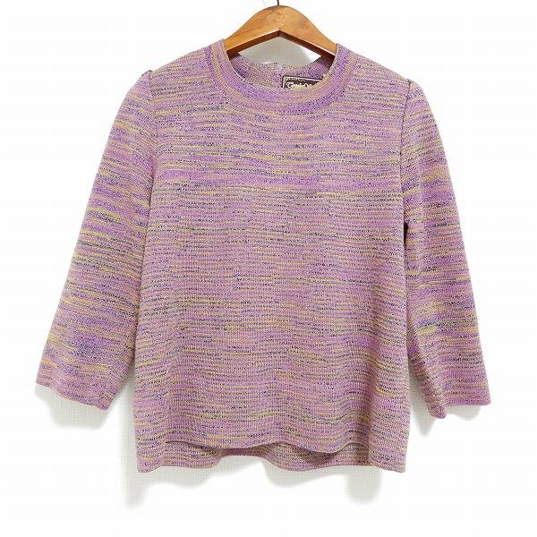 斎藤都世子ニット wnc サイトウトヨコ 斉藤都世子 ニット セーター ピンク 黄色 クルー