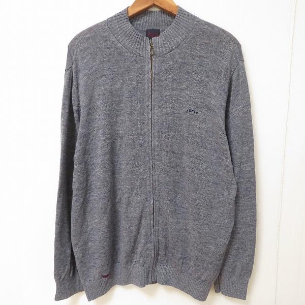 PAPAS（パパス） #anc カーディガン L グレー系 麻 ニット ジップ