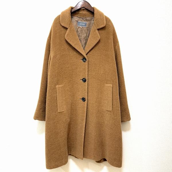 美品✨　アニオナ AGNONA ロングコート キャメル100% ベージュ　M wnc アニオナ AGNONA コート キャメル色 ロング ビッグシルエット