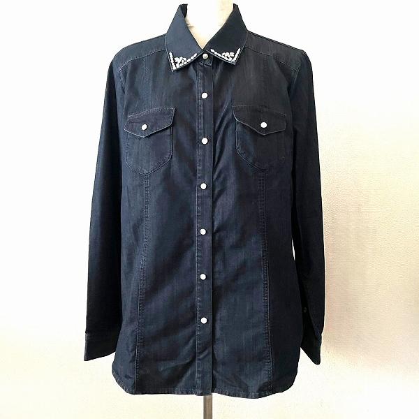 Leilian #anc レリアン シャツ ブラウス 13+ 黒系 シャツ