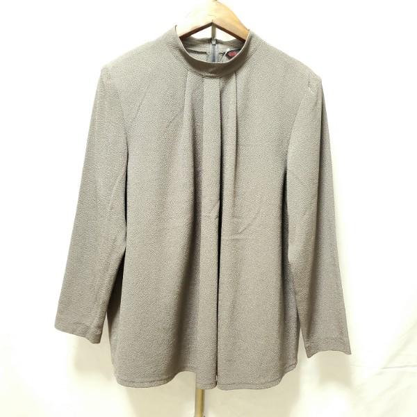 #anc Ts コレクション 詩仙堂 ヒトシタムラ カットソー グレー ちりめん スタンドカラー レディース [931453]