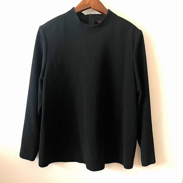 #anc シセンドウ ヒトシタムラ 詩仙堂 HITOSHI TAMURA カットソー 黒 ちりめん バックジップ シンプル 日本製 レディース [935086]