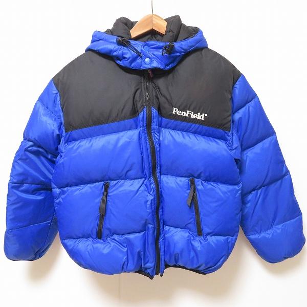 wnc ペンフィールド Penfield ダウンジャケット LARGE 青 黒 ロゴ