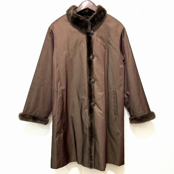 Leilian カシミア混　ヌートリアファー　コート　サイズ９ Leilian カシミア混 ヌートリアファー コート サイズ9 wnc レリアン