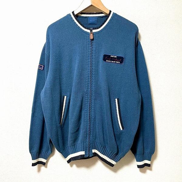 anc カールヘルム KarlHelmut カーディガン 青系 紺 白 ニット