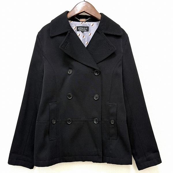 #anc ソニアリキエル SONIARYKIEL ジャケット 40 黒 ダブルボタン レディース [939051]