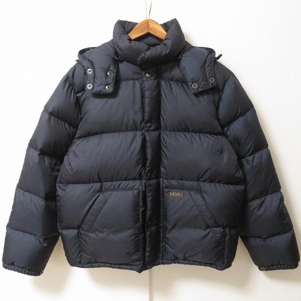 ポロラルフローレン ダウンジャケット　フード付き　ネイビー　濃紺L POLO RALPH LAUREN ポロ・ラルフローレン フード着脱 ダウン