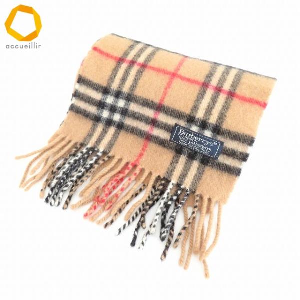 wnzm バーバリー BURBERRYS マフラー キャメル色 黒 赤 白 チェック柄
