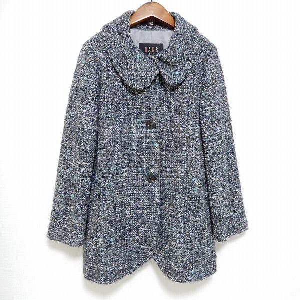 wnc ダックス DAKS コート 42 グレー系 ツイード 大きいサイズ