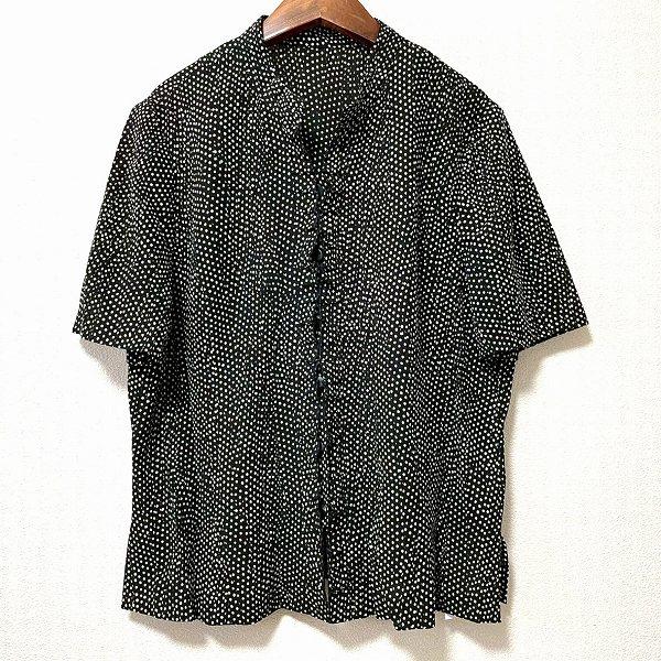 snc レリアン Leilian シャツ ブラウス 13 黒 白 半袖 ノーカラー 