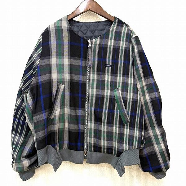 anc アズノウアズ AS KNOW ブルゾン 3 グレー系 青 緑 リバーシブル 