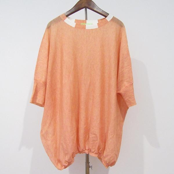 #snc フラボア FRAPBOIS セーター・ニット 1 オレンジ 白 麻混 ラメ 美品 レディース [948964]