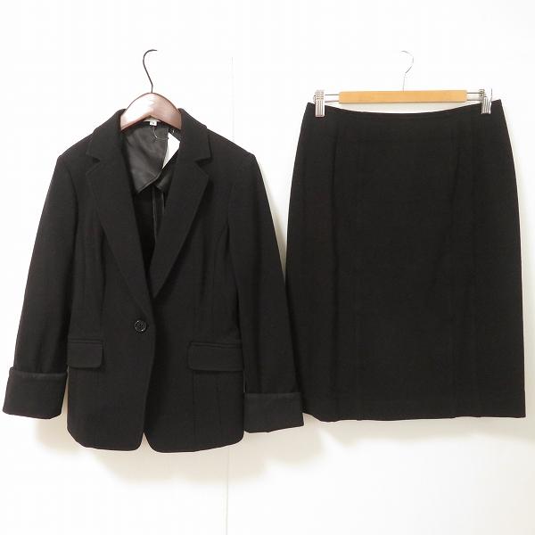未使用品　ナラカミーチェ　ストレッチジャケット　黒　Ⅲサイズ　LL ゆったり NARACAMICIE】【セットアップスーツ対応】麻調ノーカラージャケット(1