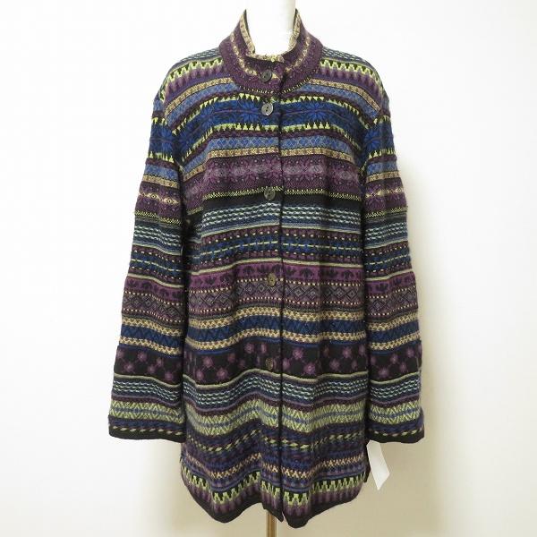 m＆kyoko ニットコート wnc エム&キョウコ M.&KYOKO コート ジャケット ニット 2 紫 青 黄